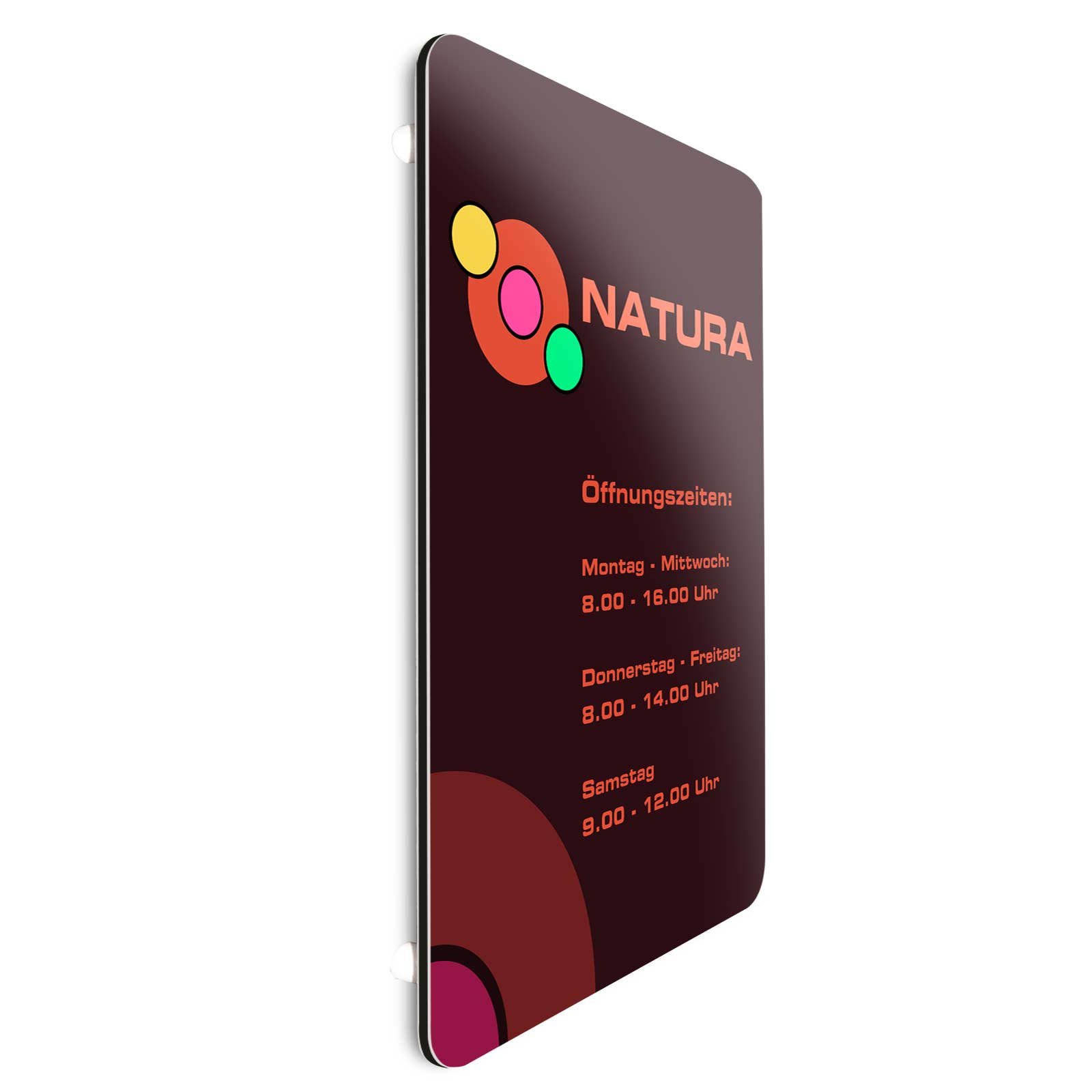 Schild/Firmenschild mit Ihrer individuellen Beschriftung/Druck aus 3mm Alu-Verbund 100 x 100 cm