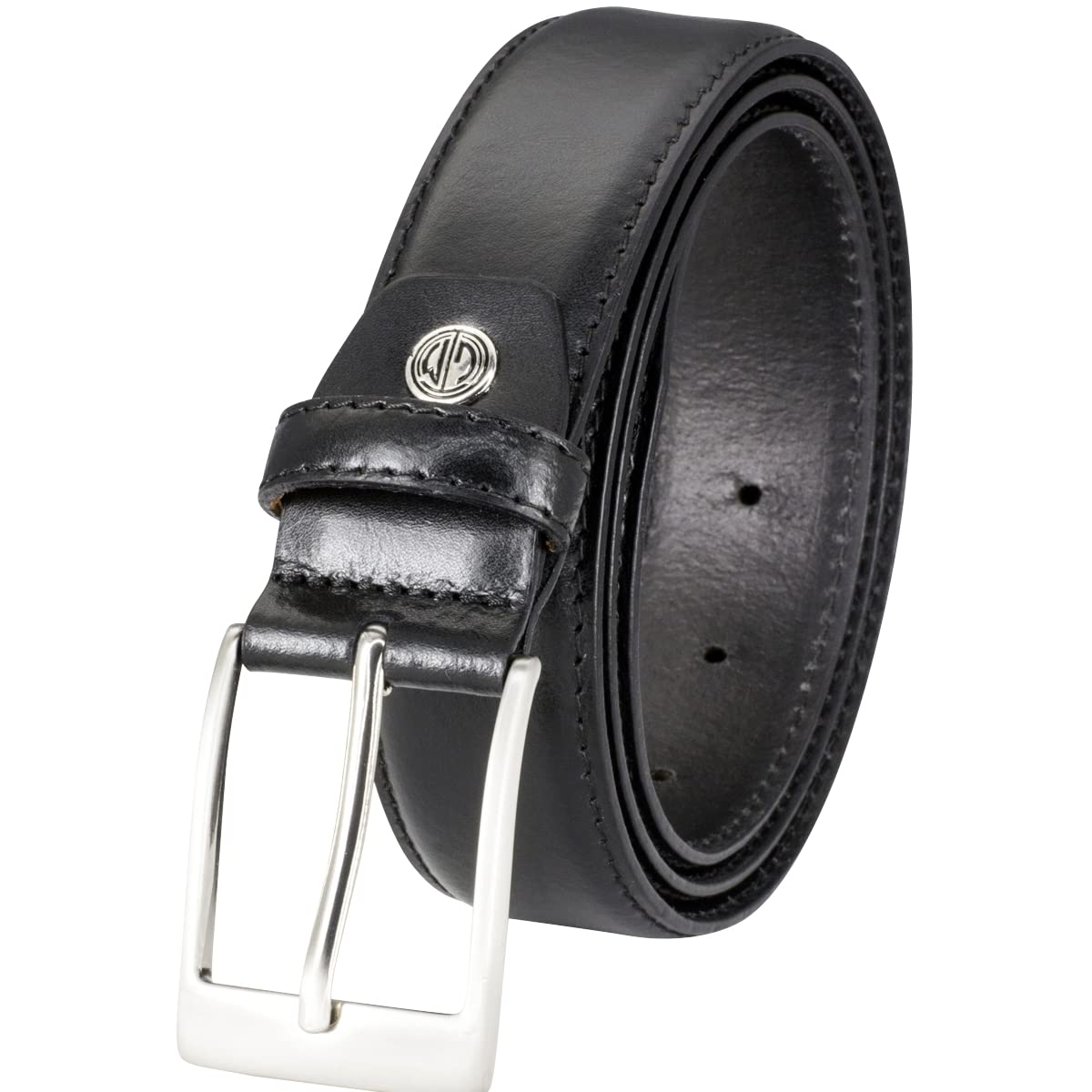 LINDENMANN Anzug-Ledergürtel Herren 35 mm Rindleder schwarz