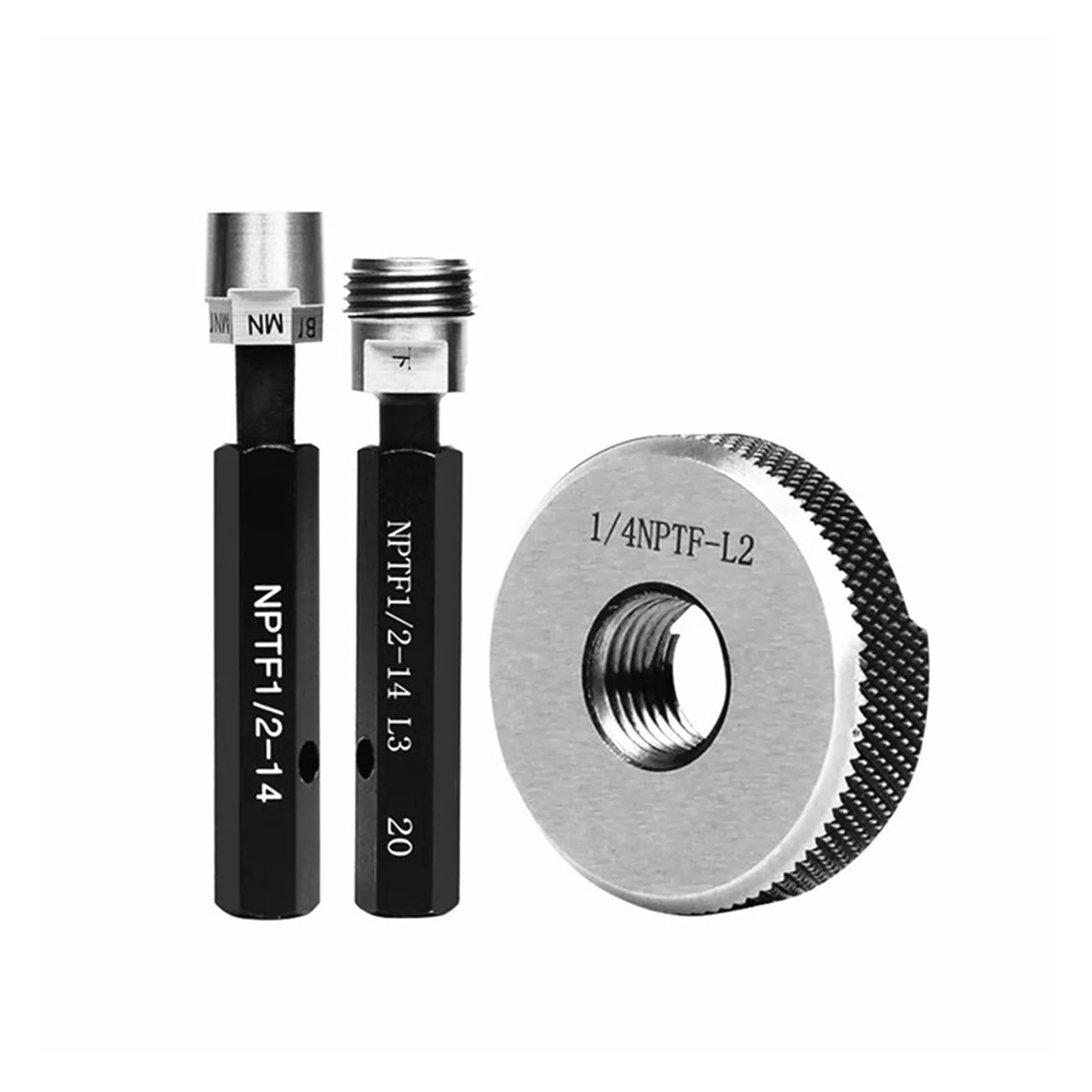 NURII Calibres de Anillo de Rosca de Tornillo NPTF, NPTF1/2-14 1/8-27 1/4-18 3/8 1 3/4 L1 L2 L3 Calibre de Anillo de Rosca Simple (Color : Ring Gauge, Size : NPTF 1I8 -L3)