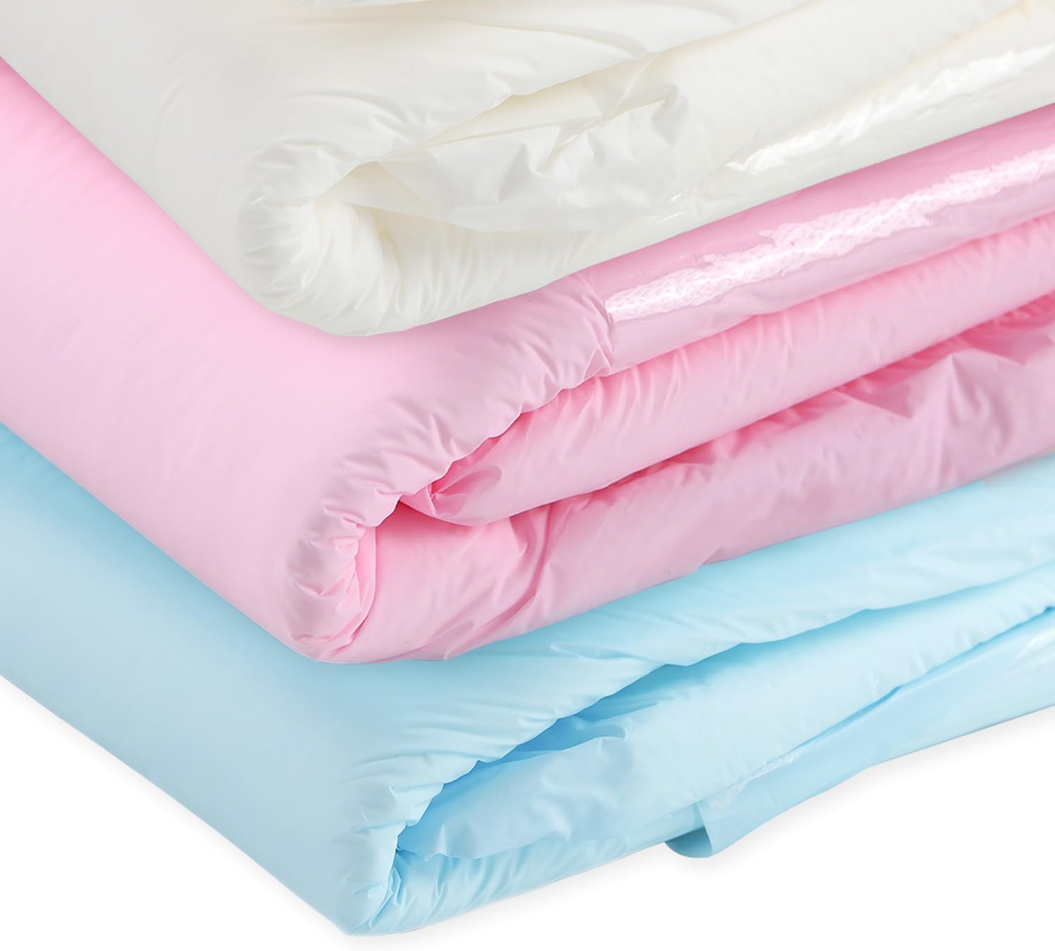CutiePlusU Disposable Diapers Sample Protective Underwear Absorbent Briefs Dry Surface - Blue,Pink,White 3 Pieces (Large 37"-47")