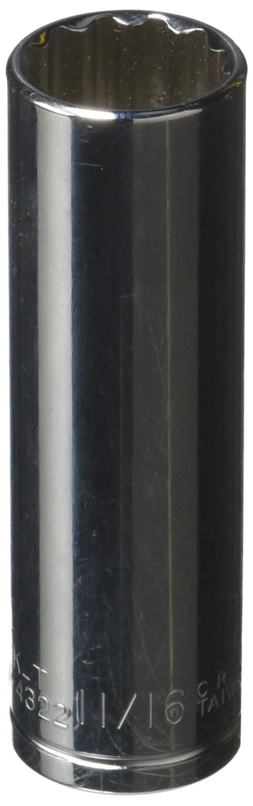 K-T Industries 0-4322 1/2" Drive x 11/16" 12-Point Deep Socket