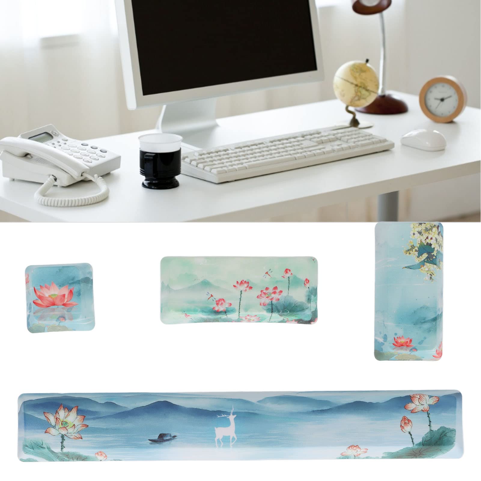 Wonhibo Linda Tecla De Pato Blanco, 3 Piezas Divertidas De Dibujos Animados OEM Perfil Esc Reemplazo De Llave Para Teclado Mecánico Cereza Decoración Regalo