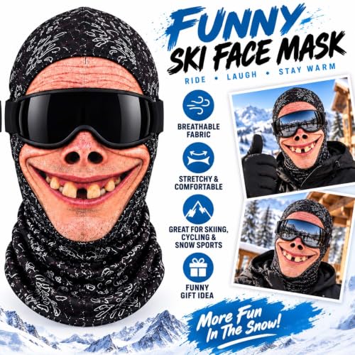Balaclava Face Mask, 3D Funny Ski Face Mask - image 3