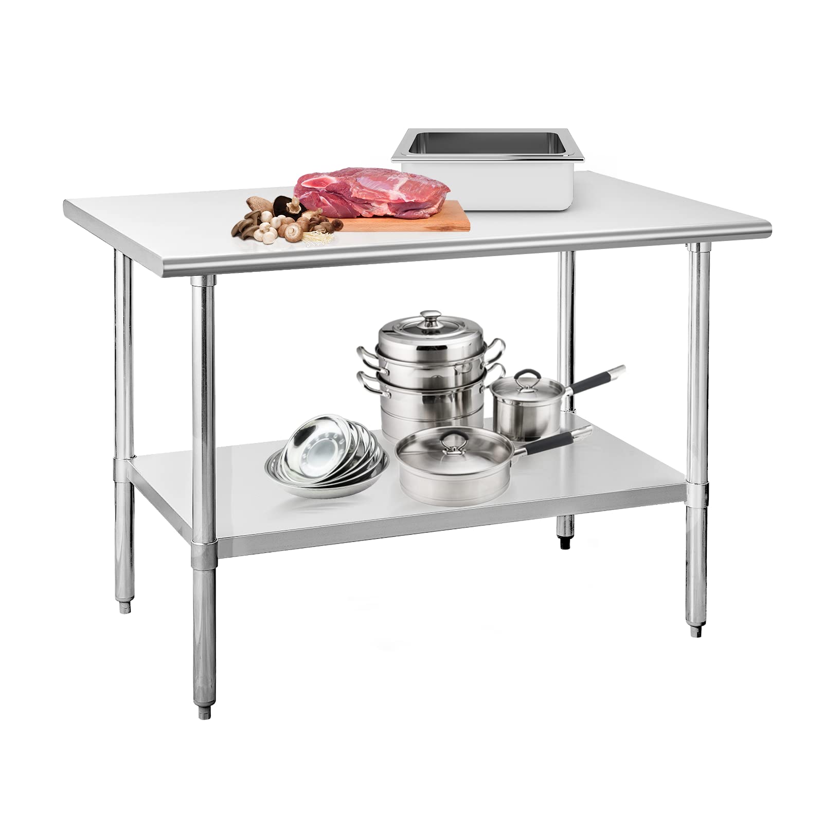 Chingoo Stainless Steel Table 24 x 48 x 34 Inches Food Prep Tables for ...