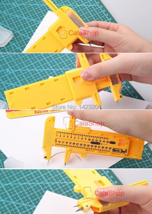 1 Pcs/ Lot Adjustable Compass Circle Cutter Diameter 1cm-30cm Paper Leather Craft Tool Blades For Cutting Rubber Paper Leather
