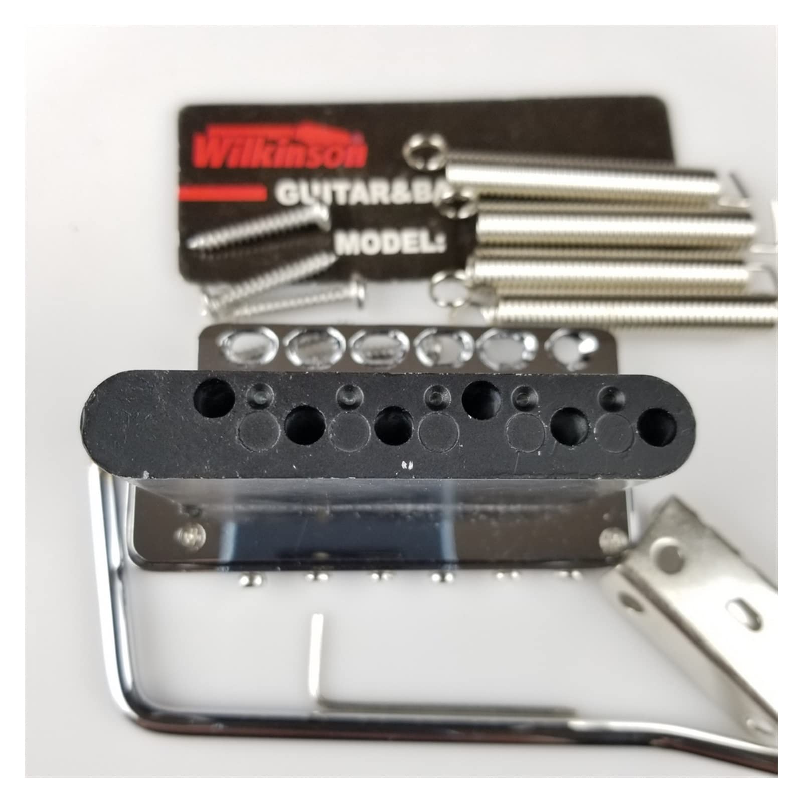 Parti di ricambio chitarra Argento Cromato San Guitar Elettrico Tremolo System Bridge + Selle In Acciaio Inox