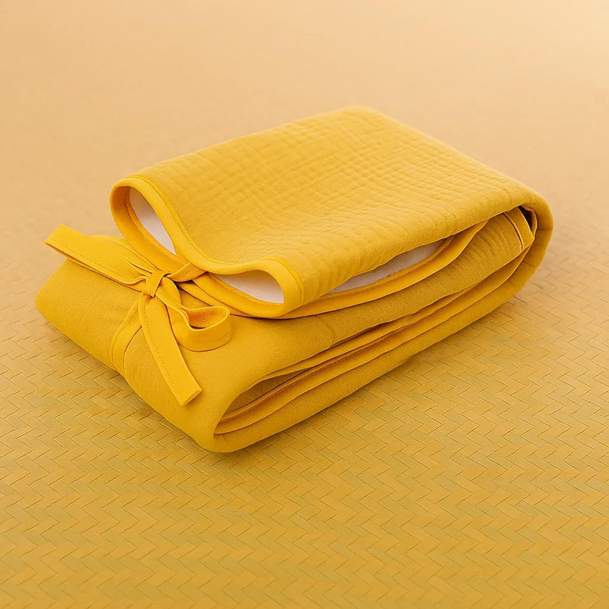 PAPATE – Alfombra para cambiar pañales de algodón orgánico, colchón para pañales de viaje, cambiador de bebé, cambiador para niños pequeños, alfombra impermeable, plegable impermeable. (Honey)