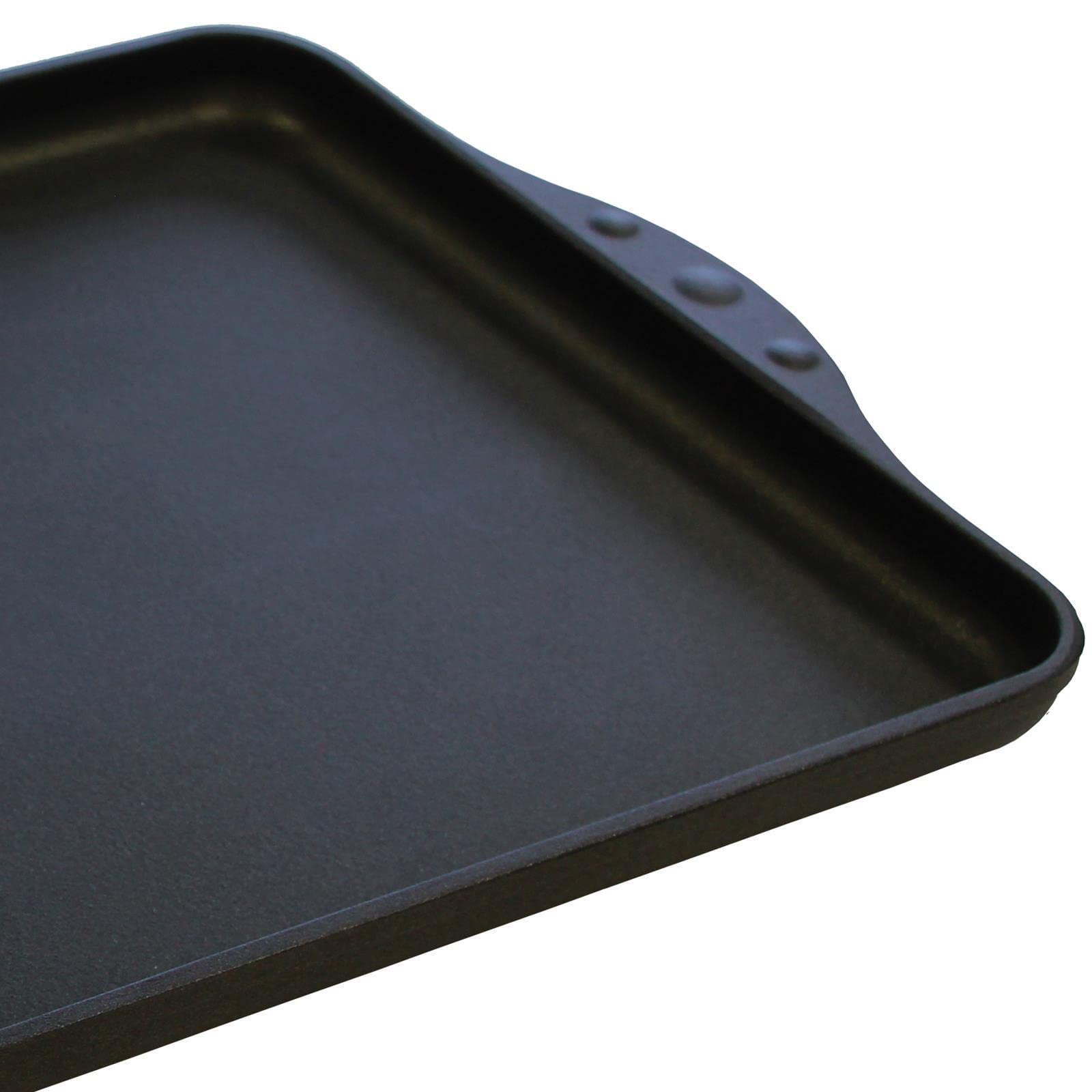 Eurolux Aluguss Teppanyaki Grillplatte 43 x 28 cm - Guss-Bratplatte für alle Herdarten inkl. Induktion & Grill - Antihaftversiegelung - glatte beschichtete Oberfläche - Made in Germany