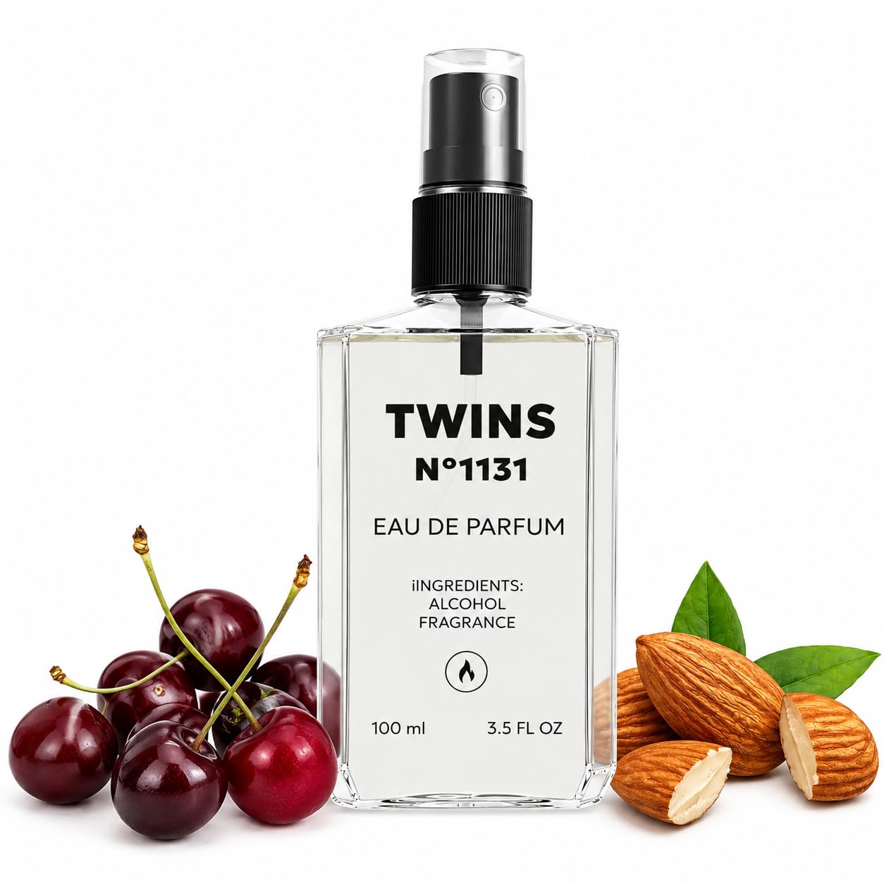 TWINS Impression of Lost Cherry | Unisex Perfume for Women and Men Eau de Parfum | No.1131 | 3.4 Fl Oz / 100 ml