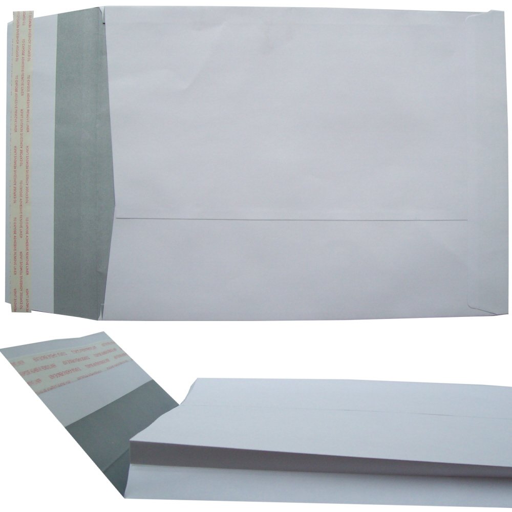 250 WHITE GUSSET SPINE PEEL + SEAL PAPER ENVELOPES MAILERS - A4 C4 SIZE 229 x 324mm + 25mm SPINE 120GSM - SELF SEALING DOCUMENT STORAGE POSTAL POSTAGE