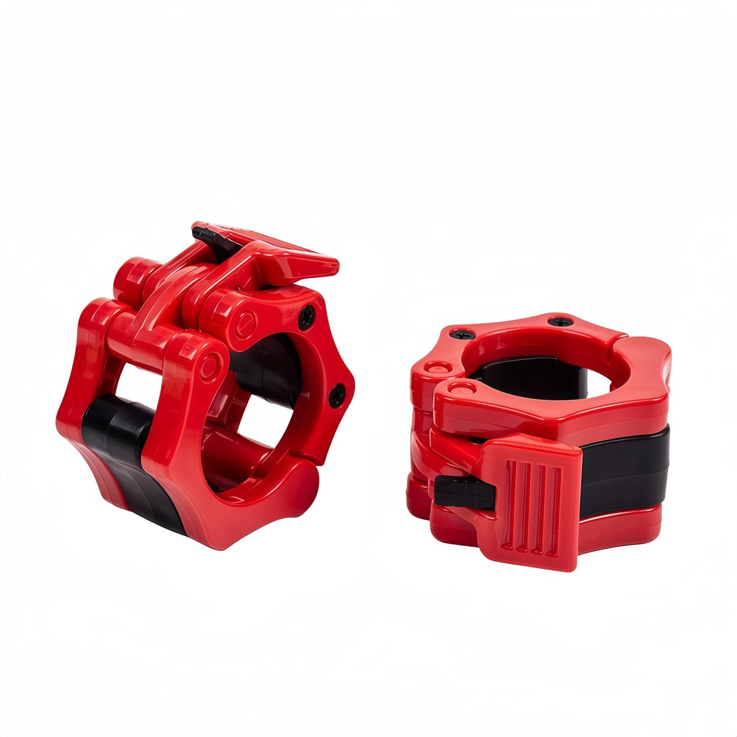 Barbell Clips,2 PCS Dumbbell Collars1 Inch/2.5CM Weight Clips Barbell Clamps Non-Slip Gym Clips Quick Release Weight Barbell Locks Collar Clips for Workout,Weightlifting,Strength Training (red)