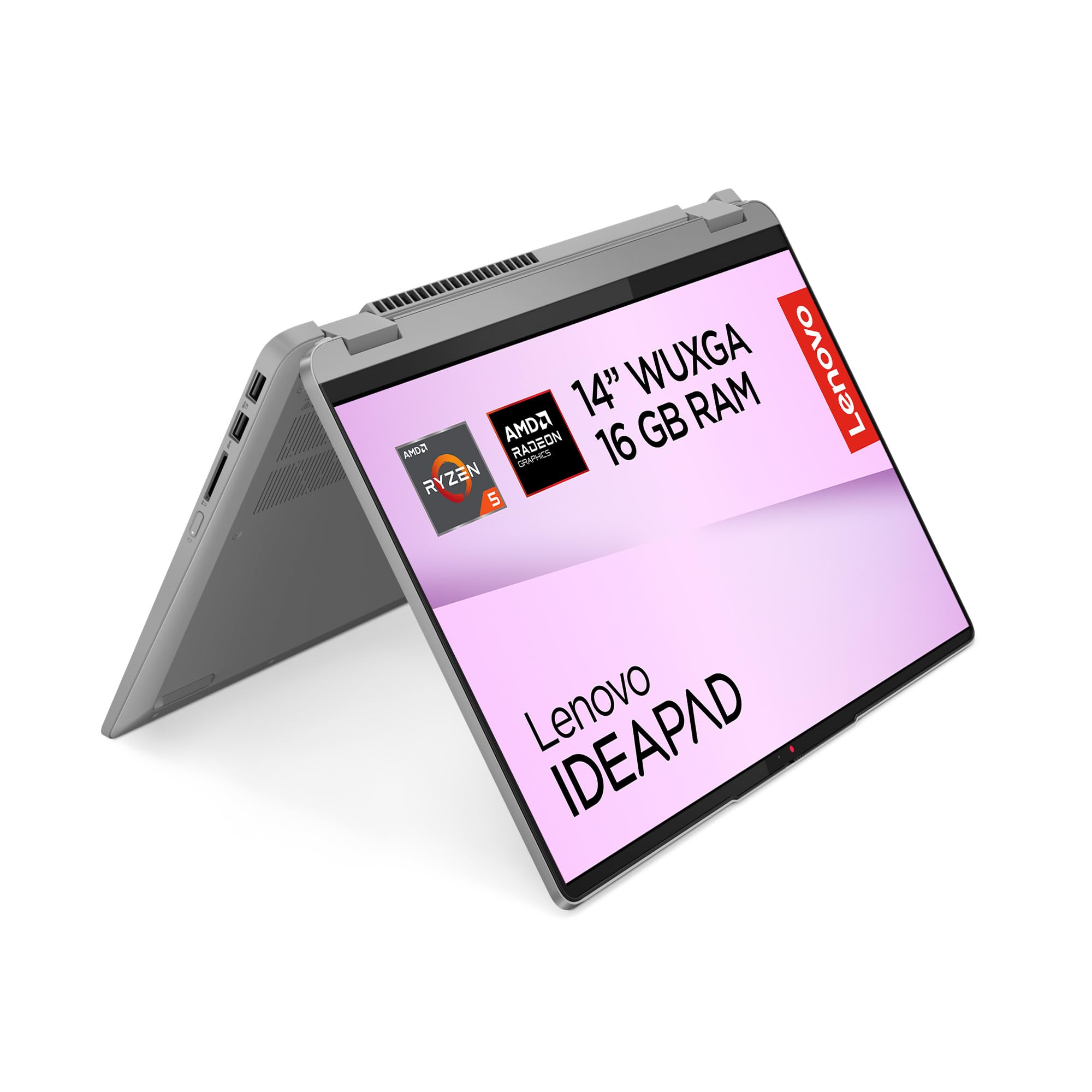 Lenovo IdeaPad Flex 5 Notebook Display 14" Touch IPS (1920x1200) IPS, AMD Ryzen 5 7430U, RAM 16GB, 512GB SSD, Digital Pen inclusa, Windows 11 Home, Tastiera italiana QWERTY, Arctic Grey