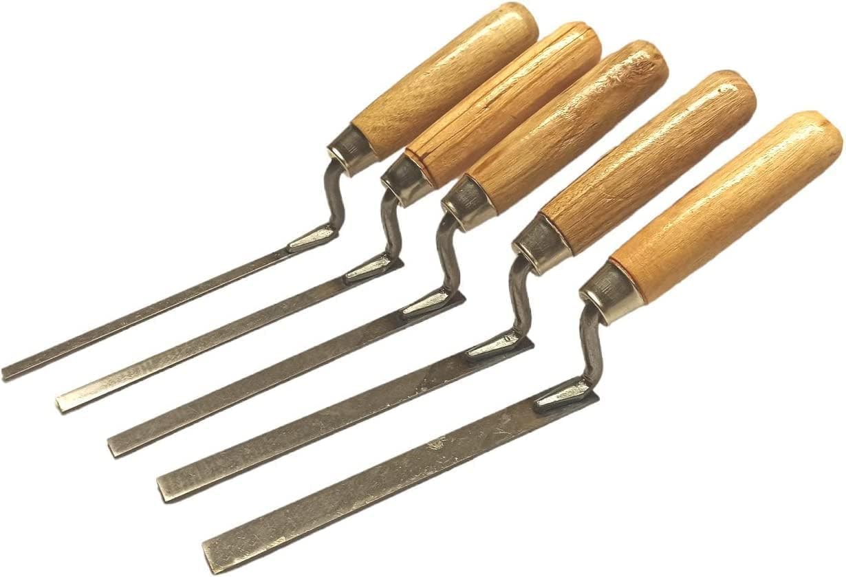 5 x Carbon Steel Pointing Finger Trowels + Stainless Brickwork Hawk Set, Jointing Brick Gaps Fill Fix Repair Tools DIY (SH5FT) - Image 3