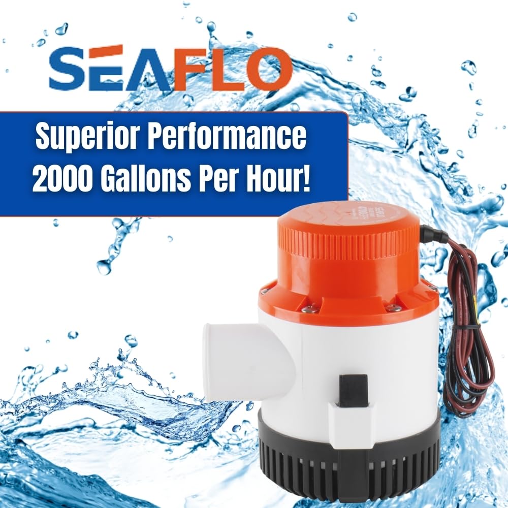 SEAFLO 01 Series 4700 GPH Bilge Pump, 12V, 2" Outlet, Marine Submersible Pump, Anti-Airlock Protection - Image 4