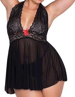 Lingerie, Women 2017 Sexy Babydoll Bowknot Sleepwear Underwear Lace Dress + G-string - coolthings.us