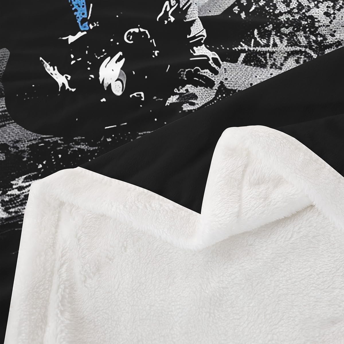 Feelyou Dirt Bike Fleece Throw Blanket Twin 60"x80" Racing Themed Sherpa Blanket Ultra Soft Racing Motocross Rider Plush Blanket for Bed Sofa Couch Motorcycle Fuzzy Blanket Motorbike Flannal Blanket