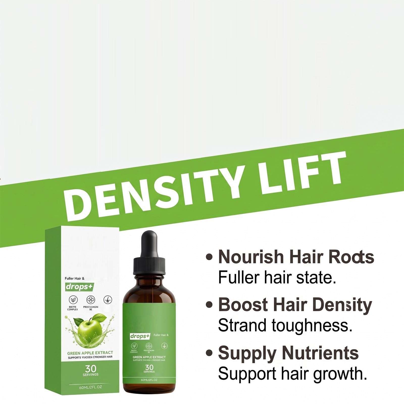 Gotas de biotina para el cabello|Uso diario para hombres y mujeres|2fl.Oz