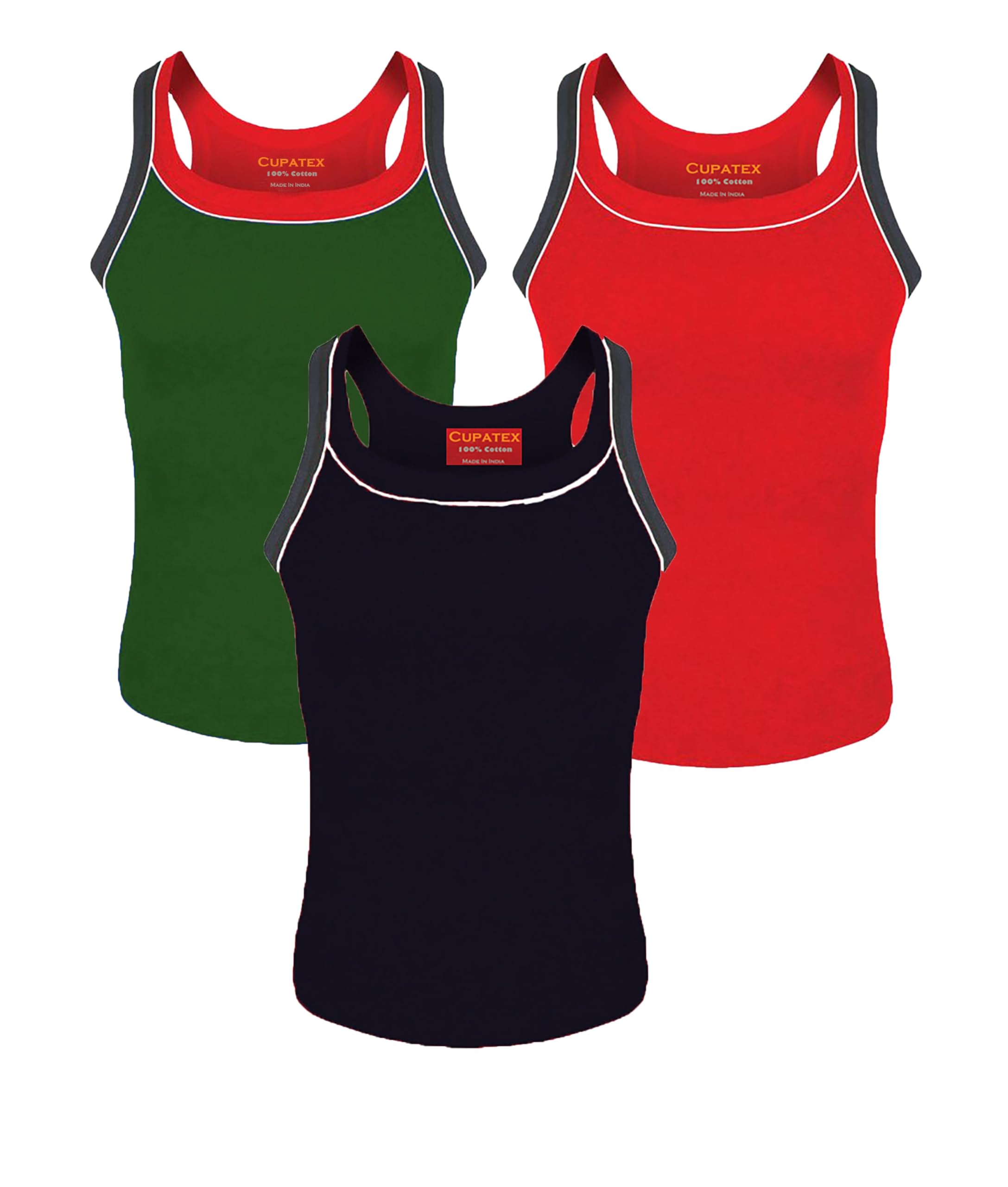 Cotton Vests (Pack of 3)-image-0