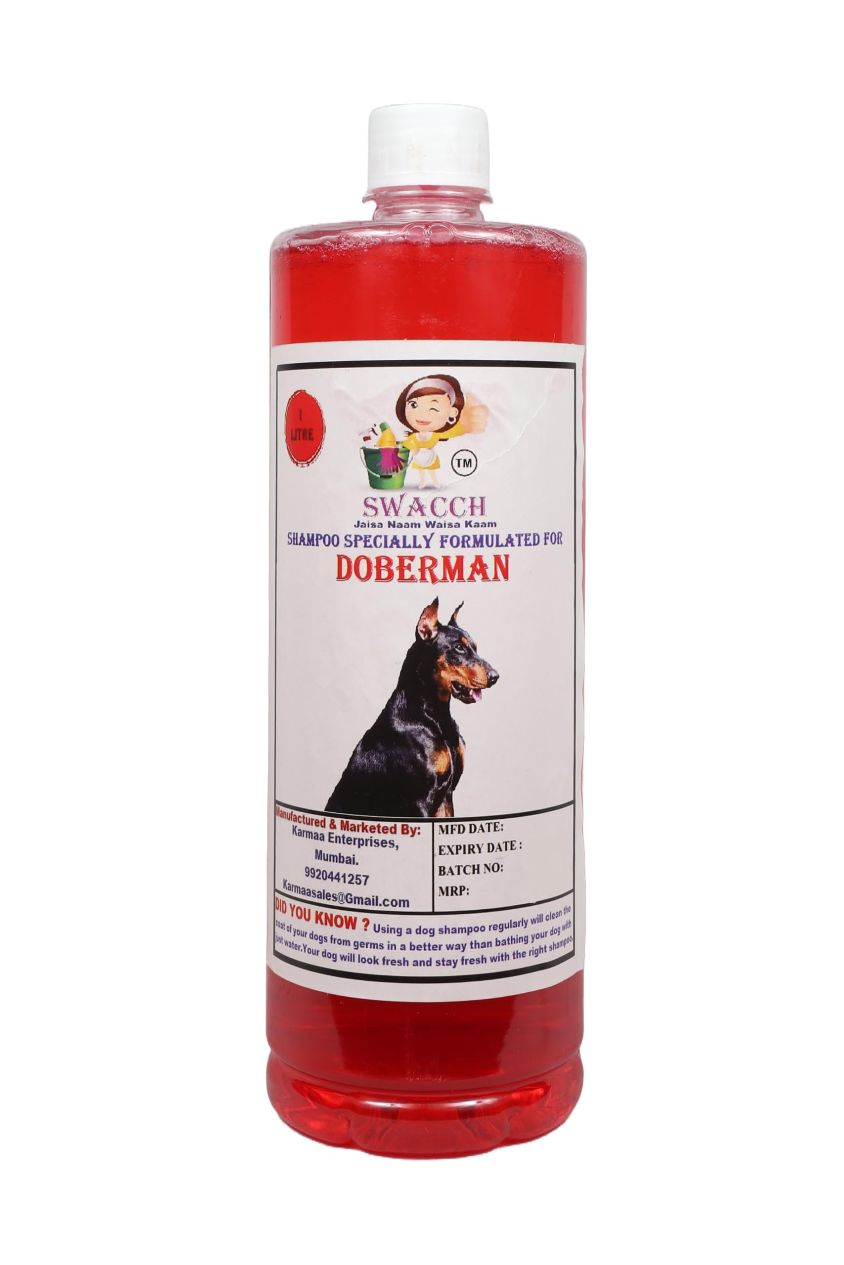 Swacch Shampoo Specially Formulated for Doberman (1 Litre) Strawberry (B0BR59XFRK) Amazon Price History, Amazon Price Tracker