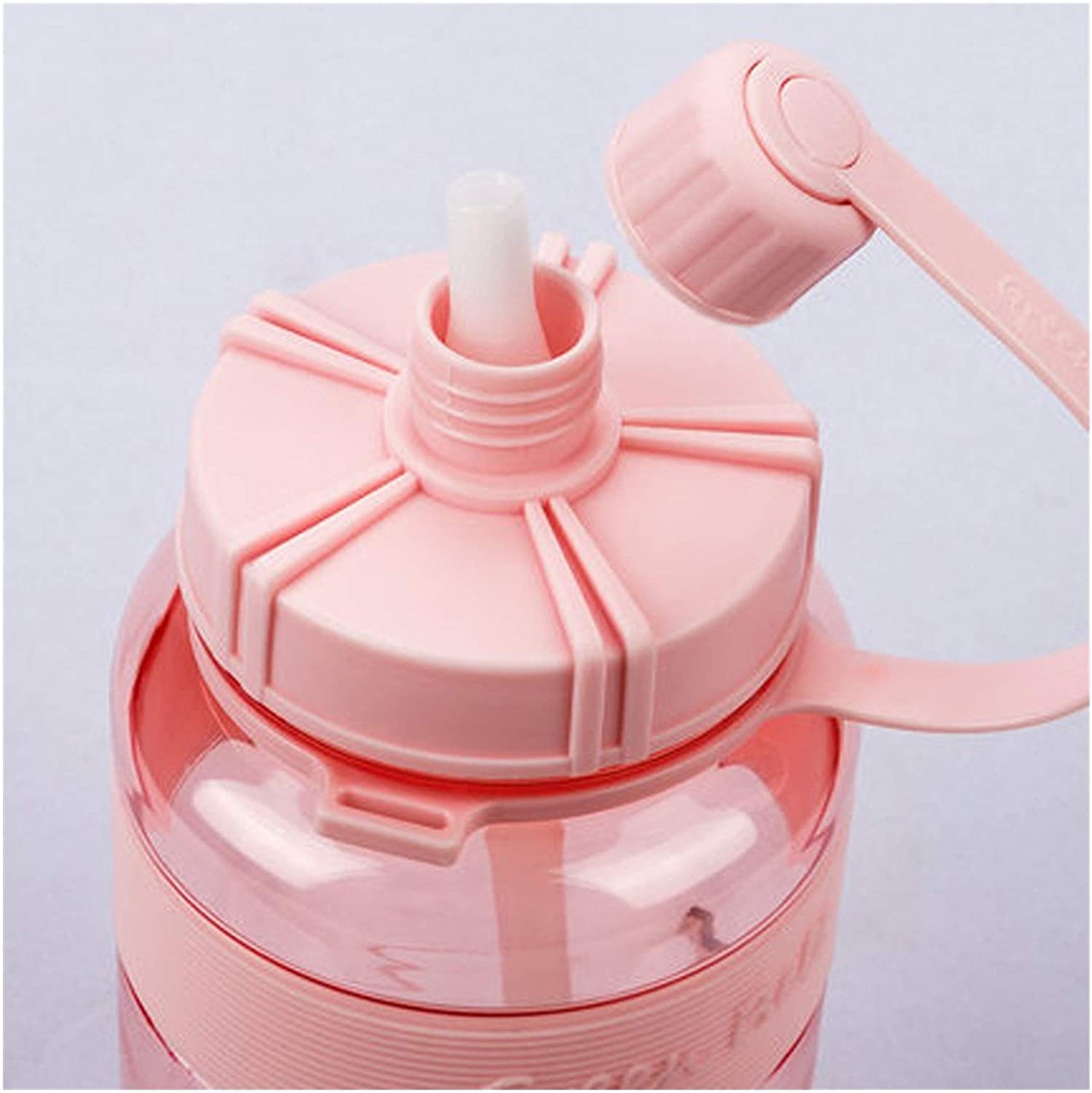 Bottiglia Acqua Bottiglia Bottiglia di acqua motivazionale portatile, con bottiglia da bere paglia, tempo segnato acqua brocca Ideale for la corsa in bicicletta escursionistica palestra Borracce Borra