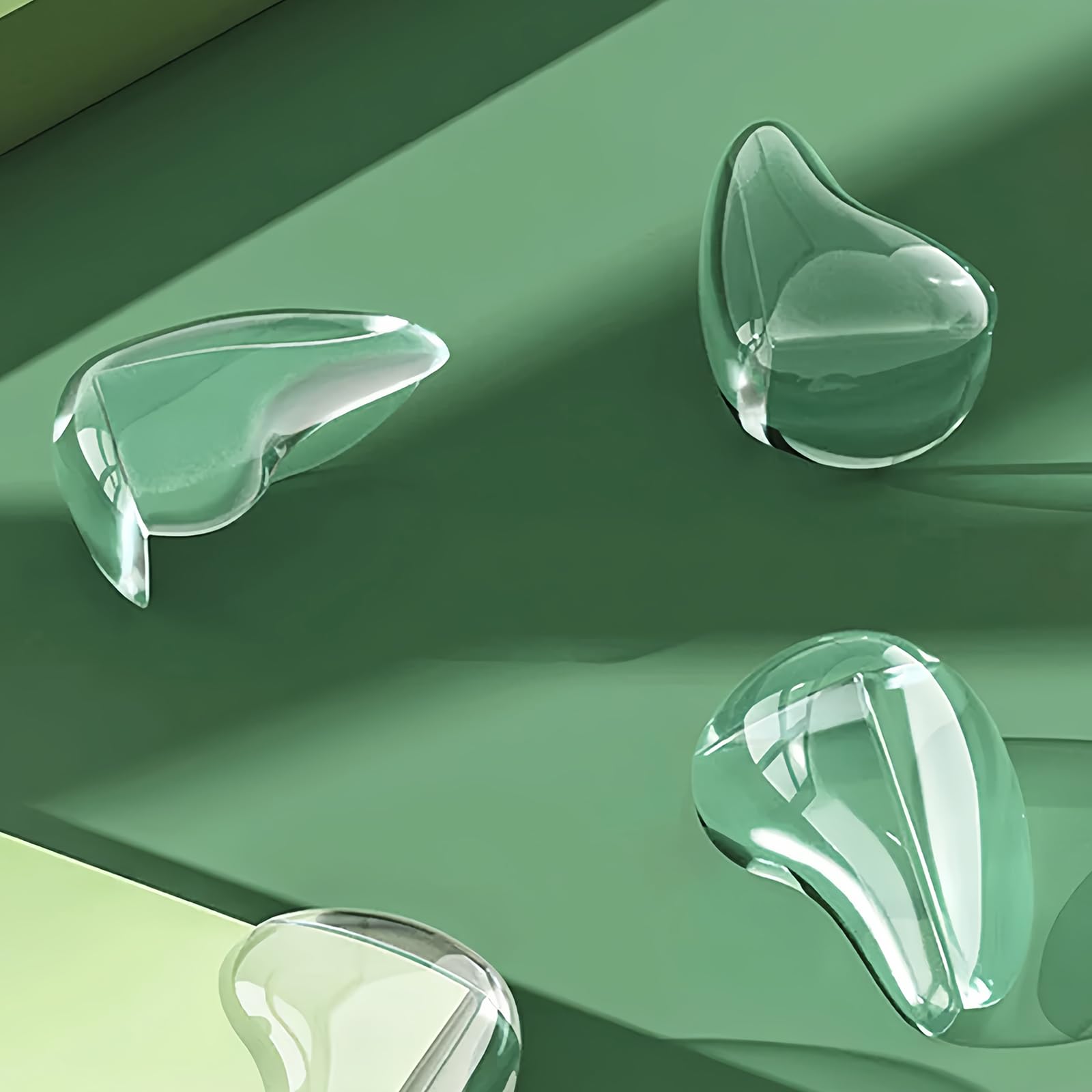 Paquete de 5 protectores de esquina transparentes para seguridad del bebé, protectores de bordes de muebles y parachoques de esquina de mesa, suministros transparentes a prueba de niños para bordes — view 8
