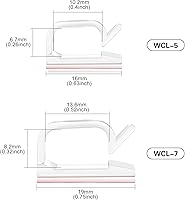 Vista 2 de 60 PIEZAS XHF Clips de Cable Adhesivos de 5/8” Transparentes, Clips para Luces de Navidad al Aire Libre, Organizador de Cables y Soporte para Cables