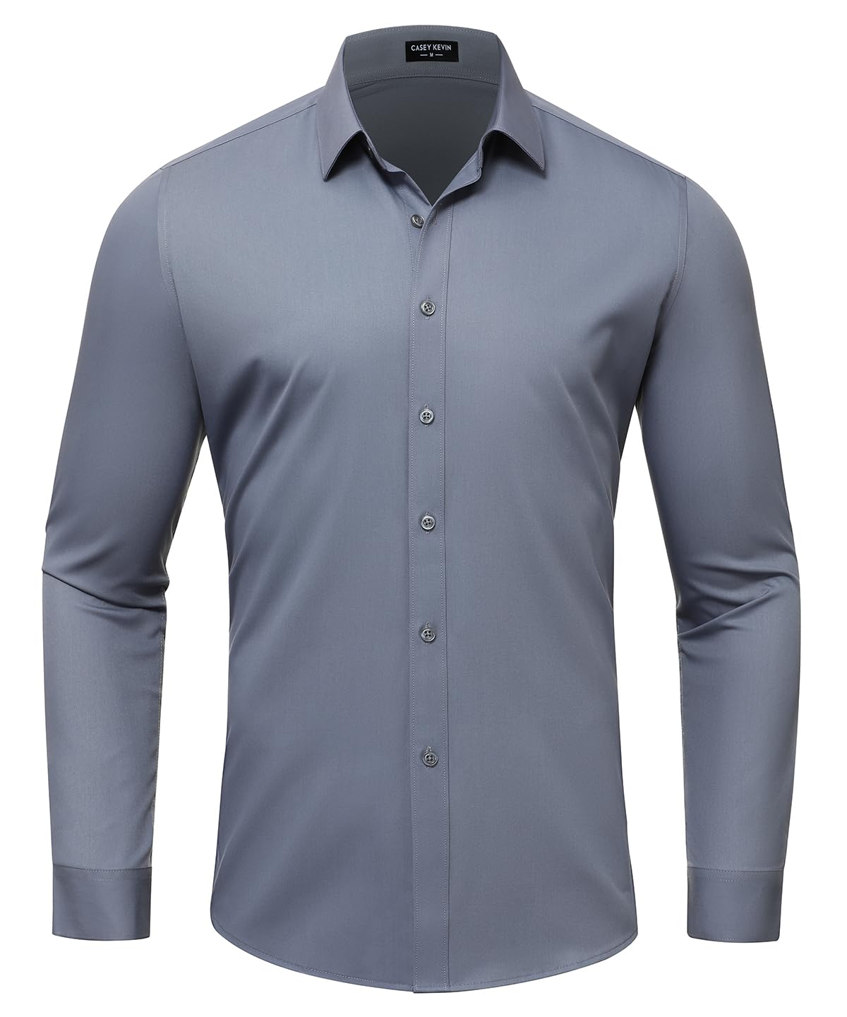 Mauro Kane Camicia Uomo Senza Stirare Maniche Lunghe con Bottoni Fibra di bambù Senza Pieghe Business Elegante Camicie