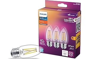 Philips Flicker-Free LED Clear Dimmable B11 Light Bulb - EyeComfort Technology