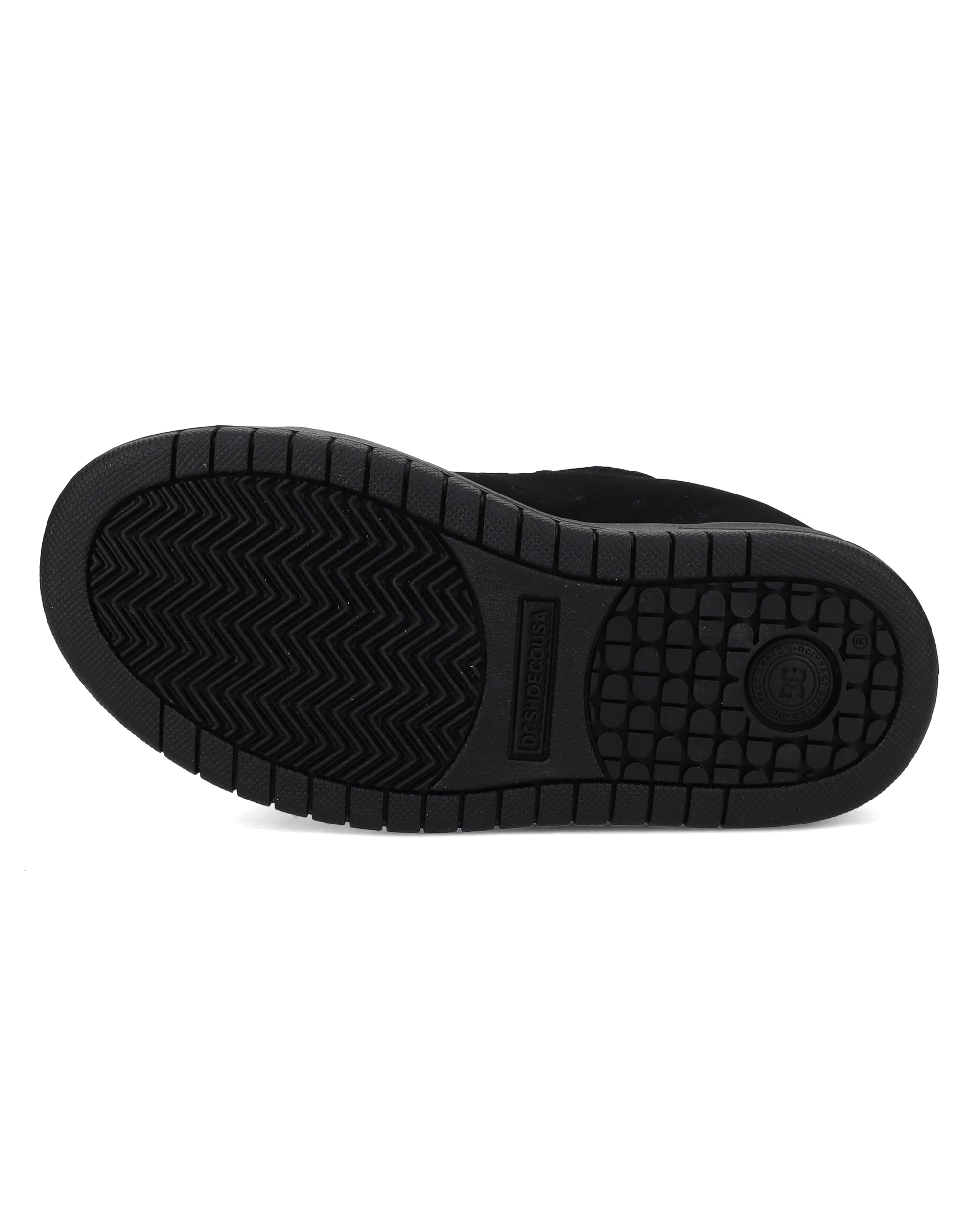 DC Boys' Court Graffik Skate Shoe Black, 5 M US Big Kid