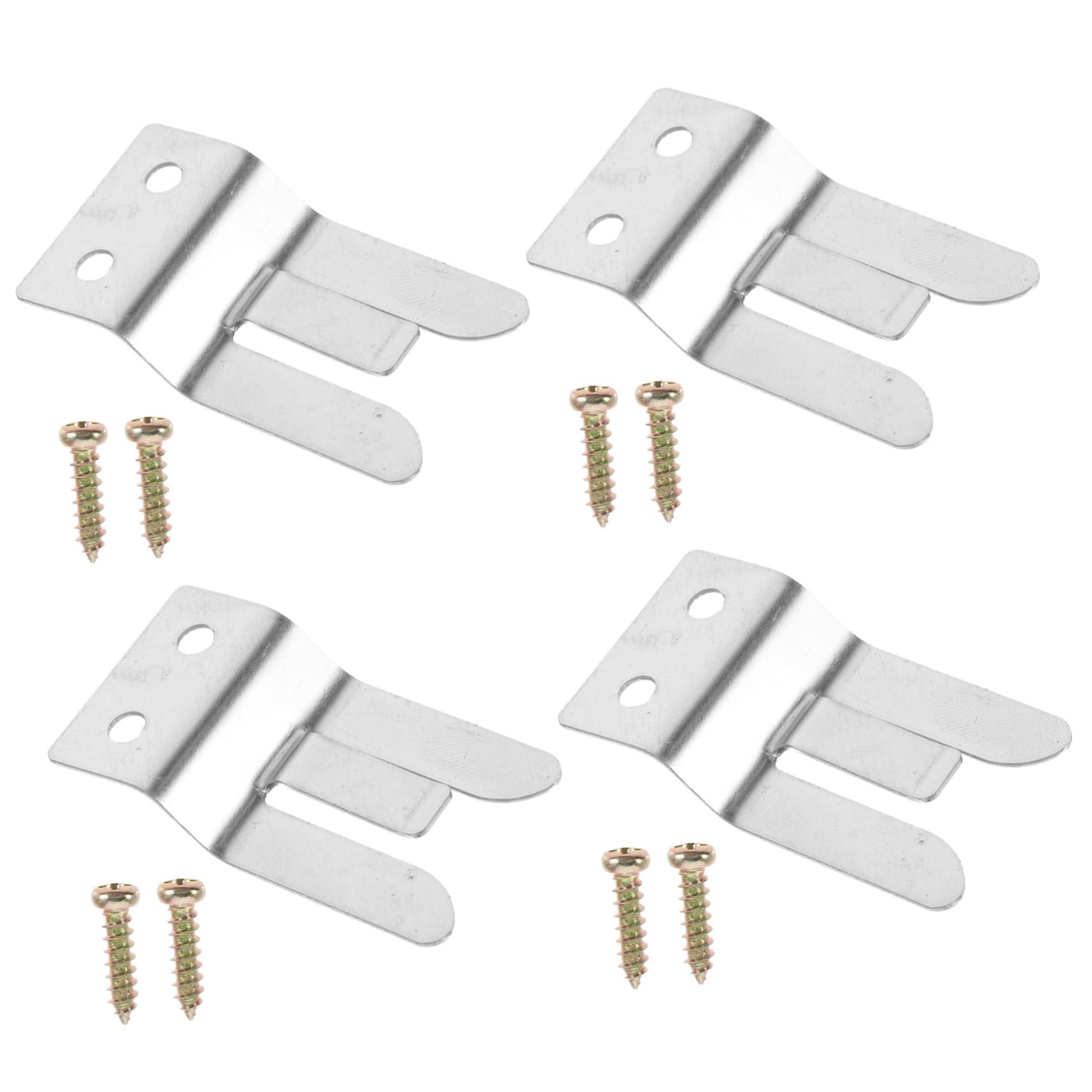 Toddmomy Mic Stand Phone Holder 4 Pack Metal Mic Holders for Radio Microphones Ft1807/ft7900/ft8800/ft1907/ft8900 Screws