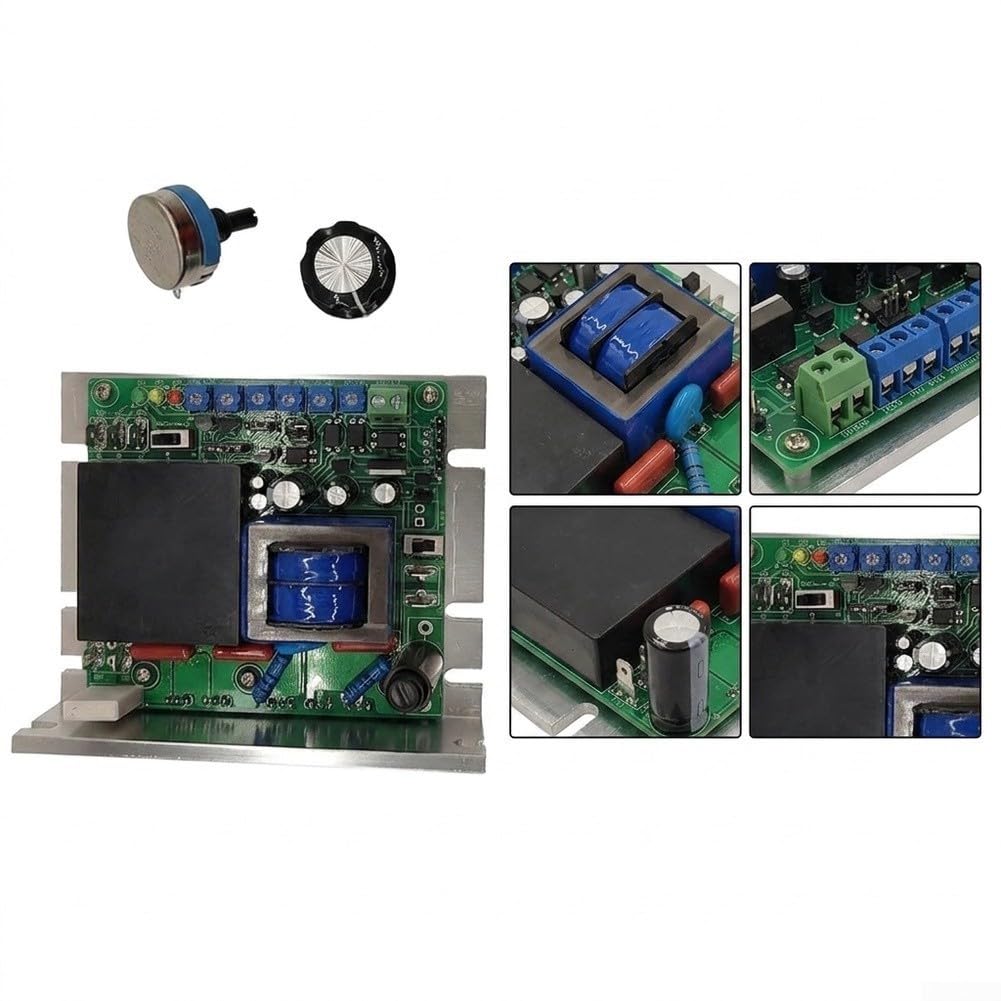 DC Motor Controller 115/230V 10A 500W Drehzahlregler für Gleichstrommotoren für pwm Stufenlos einstellbar mit Potentiometer 0-90V bis 220V Ausgang Industrie Antrieb