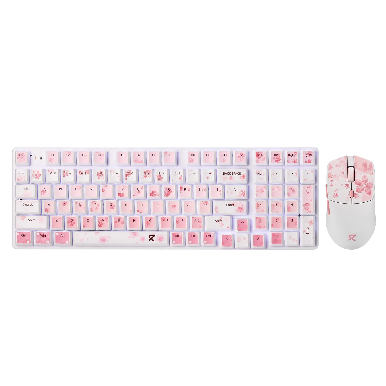 Redragon BS7552 Combo Teclado Ratón Inalámbrico Rosa | combo teclado ratón inalámbrico 98 teclas mecanismo plano 4000DPI sakura rosa
