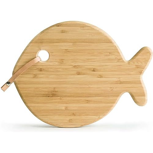 Sagaform Fish Shaped Bamboo Cutting Board, Brown