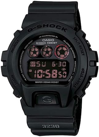 Casio G-Shock DW6900MS-1 Wristwatch Matte Black Red Eye