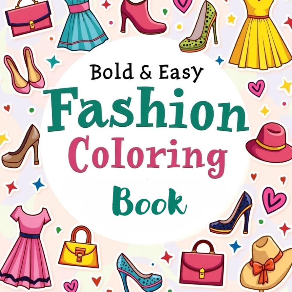 Bold and Easy Fashion Coloring Book