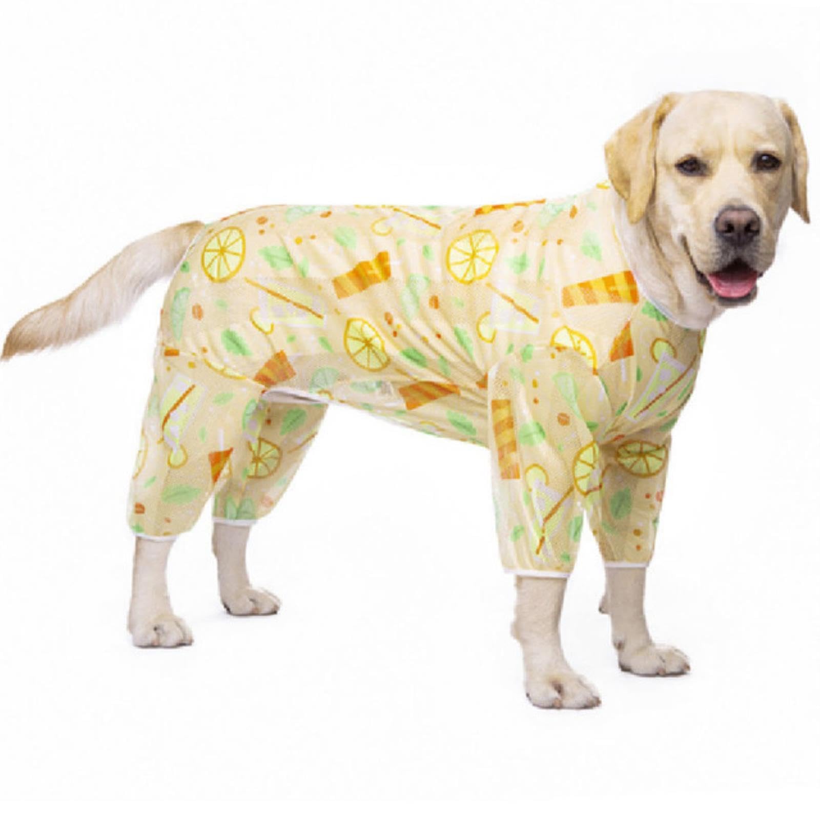UOSIA Cool Dog Pijamas Ligero Perro Onesie Fácil de Usar Adorable Perro Mono Ropa de Verano para Perros medianos Grandes y Perros