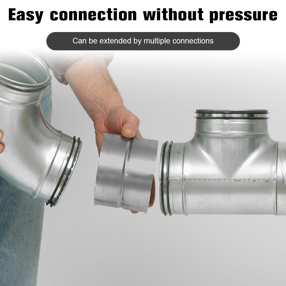 Adattatore Tubo Di Scarico 150mm A 100mm - Con Fascette Acciaio, ABS, Per Ventilazione E Cappe - Foto 11