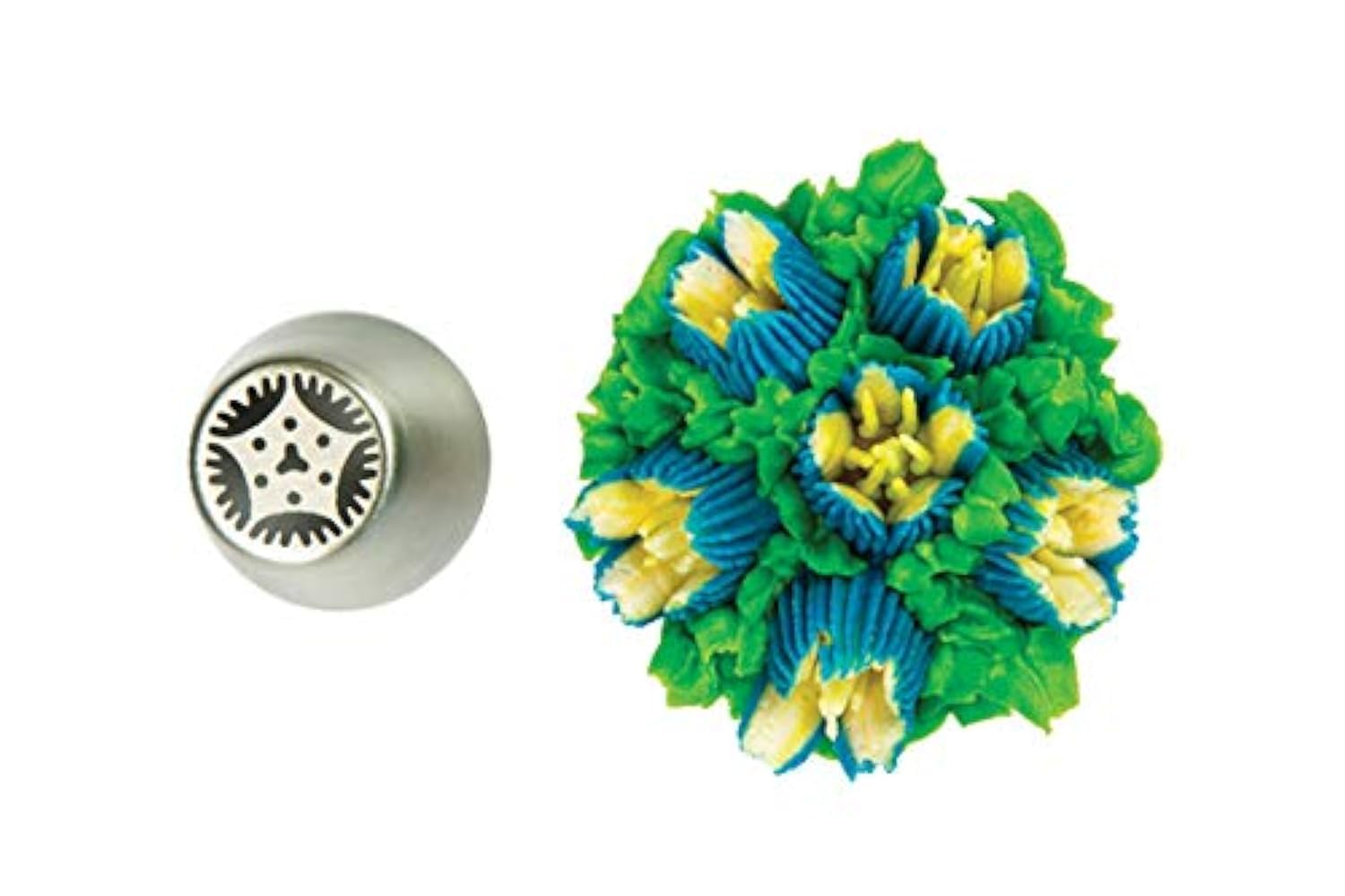 Silikomart BR330 Star Ribbon Tubes - Bocchetta Per Sac A Poche In Acciaio Inox, Foro Fiore, Misura Large