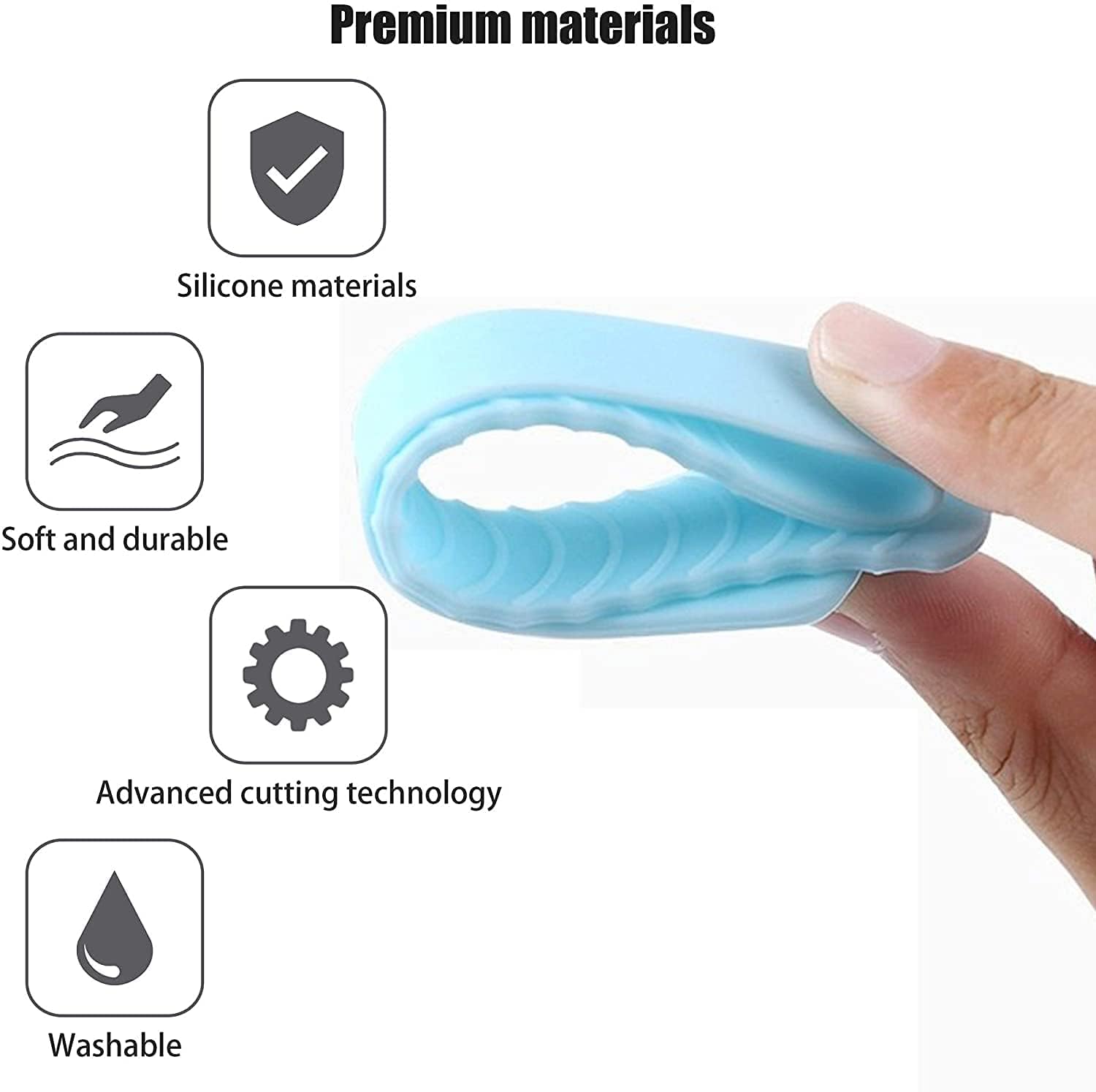 KAIE Silicon Toilet Seat Cover Lifter Raise Lower Lid Handle Grip,Lifter Band | Toilet Seat Holder Lift Tools Bathroom Accessories Maintain Hand Hygiene (Pack of 2) 4