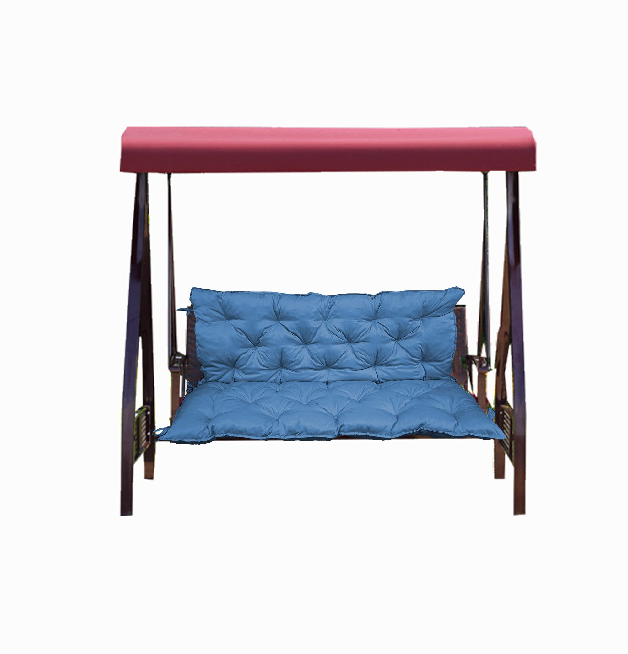Cuscino impermeabile per panca da patio, cuscino di ricambio per dondolo a 2/3 posti, 150 x 100 x 10 cm, colore azzurro cielo, perfetto per rilassarsi in giardino