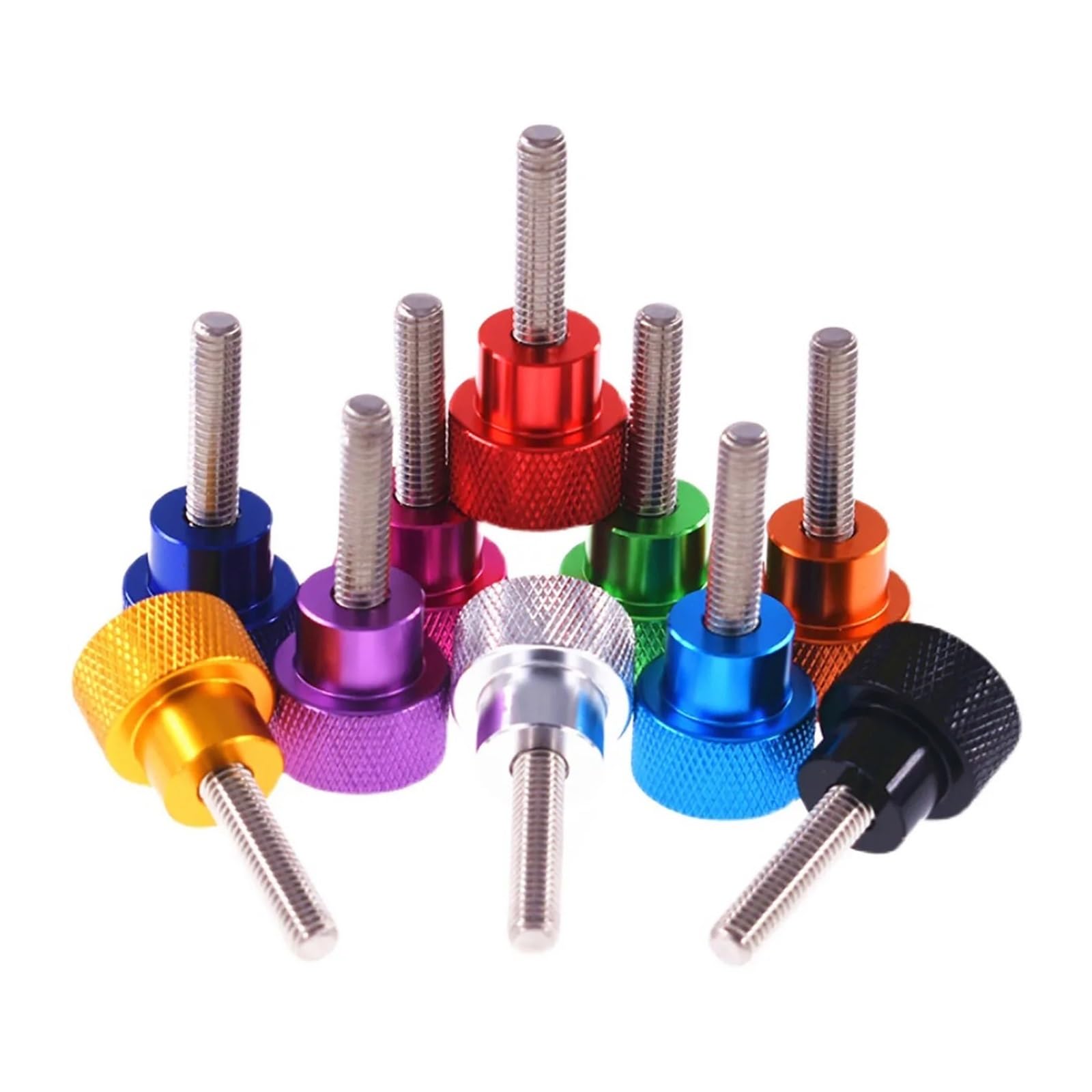 1Pcs UNC 1/4-20 Thread Aluminum High Step Thumb Screws 14x9mm Knurled Head Hand Tighten Screw Stainless Steel Thread 6-100mm (Color : Golden, Size : 100MM_1/4-20)