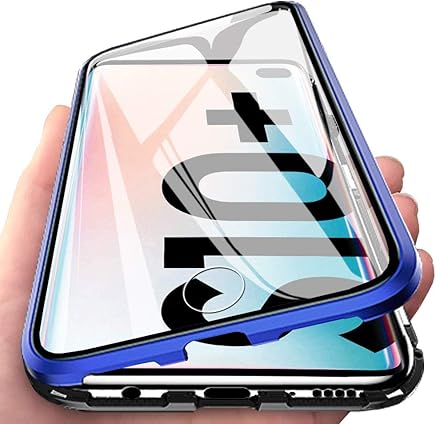 EabHulie Galaxy S10 Plus Funda, Metal Bumper con Adsorci?n Magn?tica + 360 Grados Vidrio Templado Cobertura de Pantalla Completa Carcasa para Samsung Galaxy S10 Plus Azul Negro EabHulie Galaxy S10 Plus Funda, Metal Bumper con Adsorci?n Magn?tica + 360 Grados Vidrio Templado Cobertura de Pantalla Completa Carcasa para Samsung Galaxy S10 Plus Azul Negro