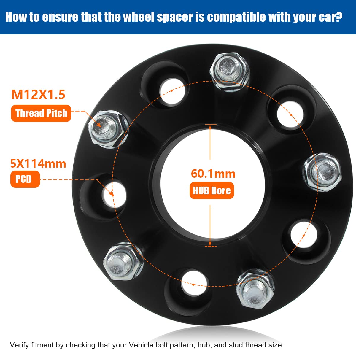 GAsupply 5x114.3 Wheel Spacers Hubcentric, Fit for Toyota X