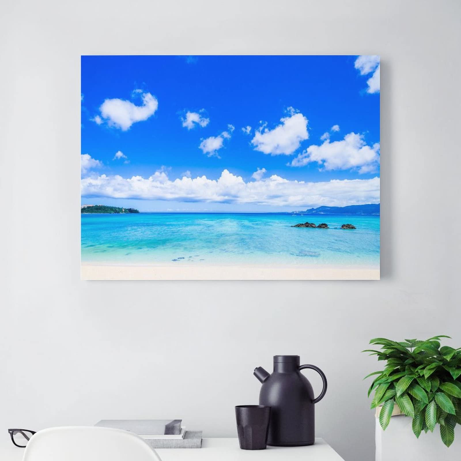 Amazon.co.jp: 絵画 青い海インテリア 絵画 風景画アートパネル 壁の絵