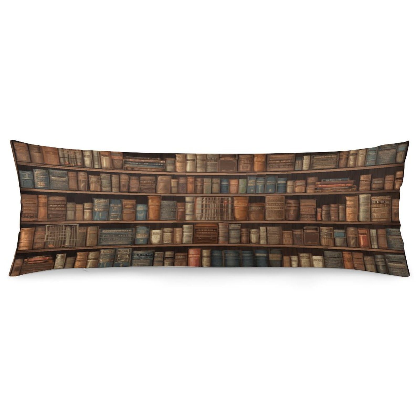 Library Bookshelf Book Throw Pillow Cover Soft Pillow Case Decorative Lumbar Pillow Cover Cozy Throw Pillowcase Polyester Rectangular Cushion Case Decor for Couch Sofa Bed