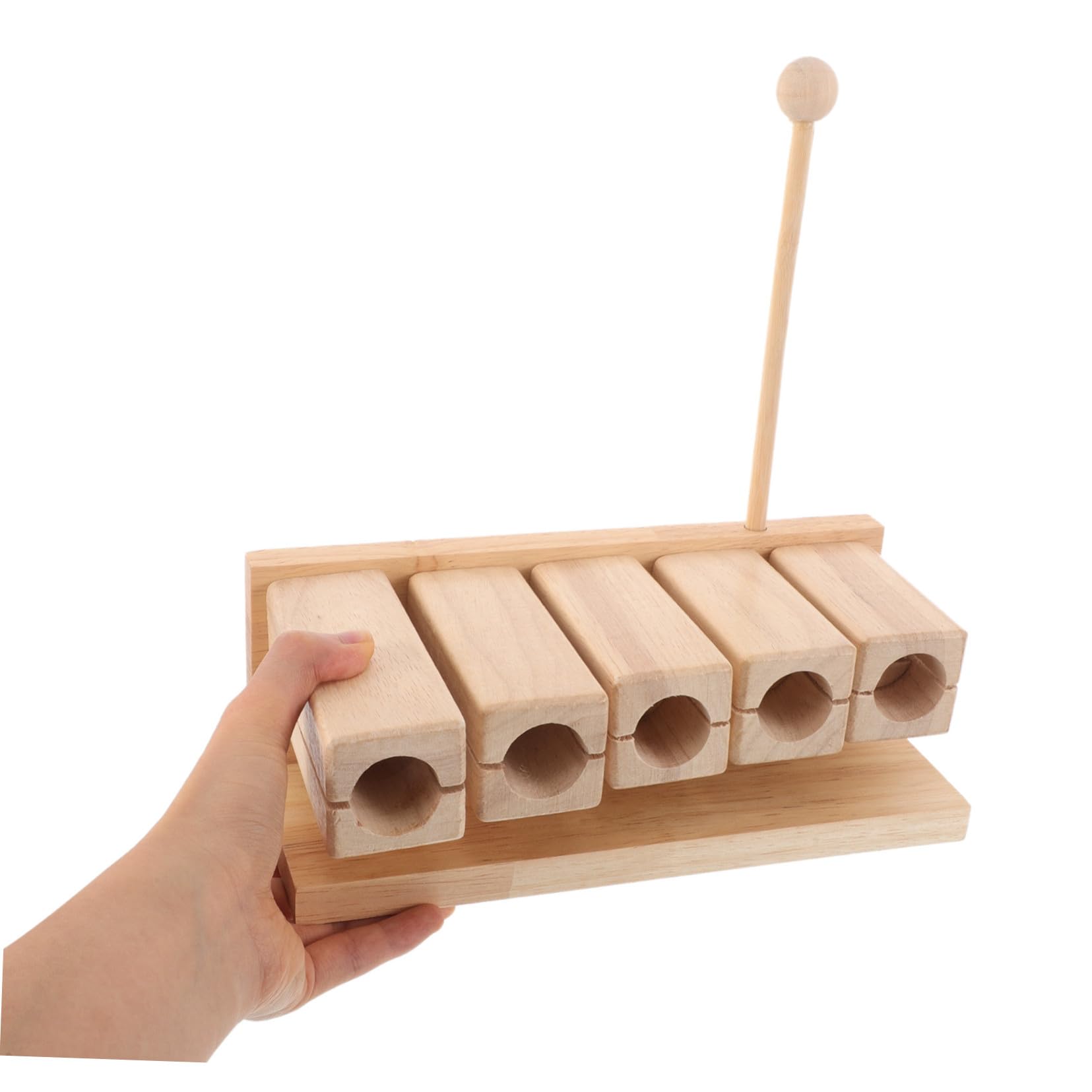 TOYANDONA Instrumento de Percusión de Madera Tonos con para Educación Musical Infantil y Adultos Bloque Rítmico Natural para Aprendizaje Temprano Hogar y Escuela
