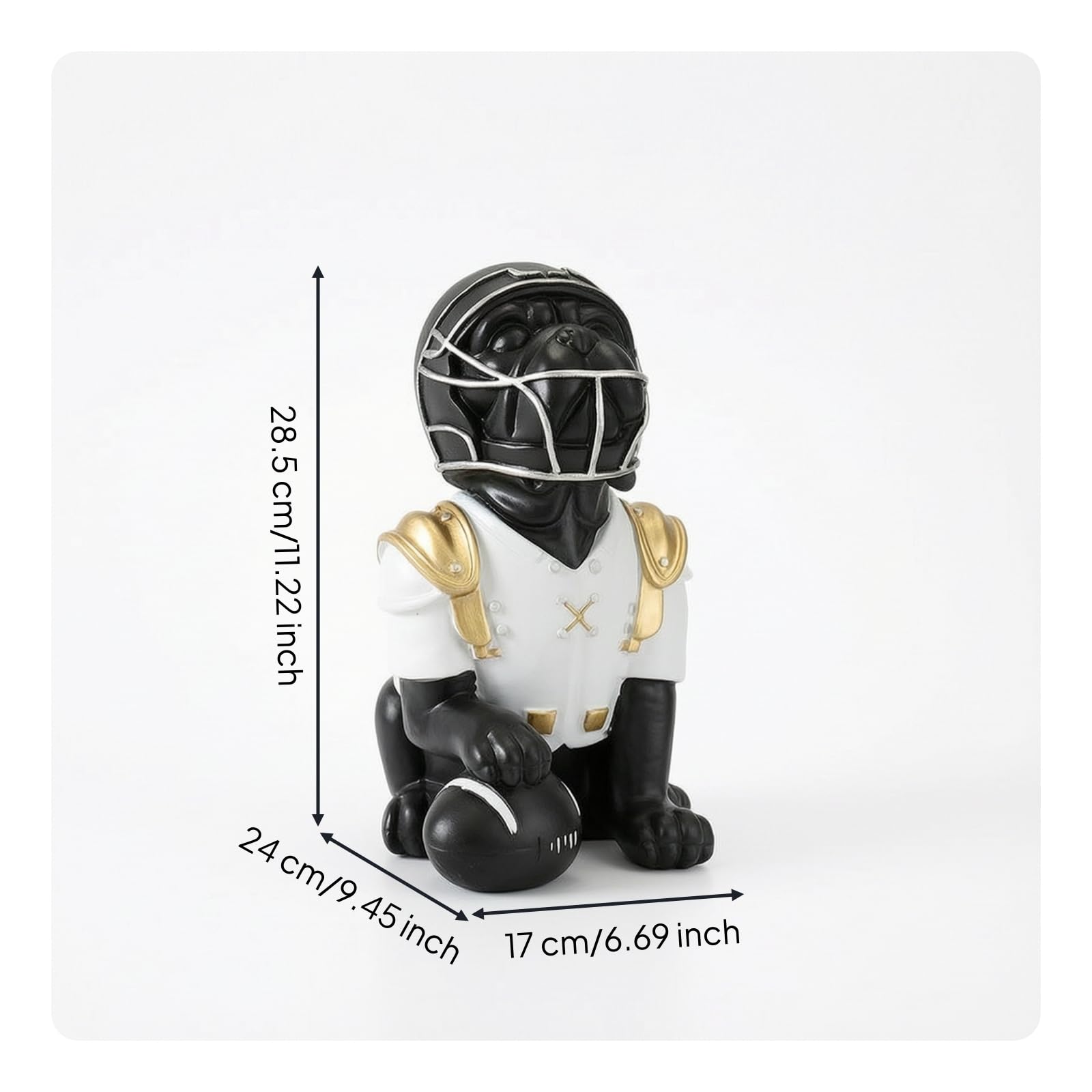 Fútbol Americano Coleccionable Figura con Casco Tallada Figurita para Recibidor