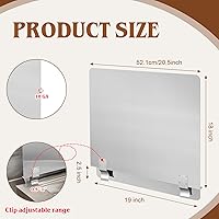 Vista 2 de Protector de salpicaduras de acero inoxidable para freidora comercial de 20-1/2 pulgadas de ancho x 18 pulgadas de alto, herramienta de salpicaduras