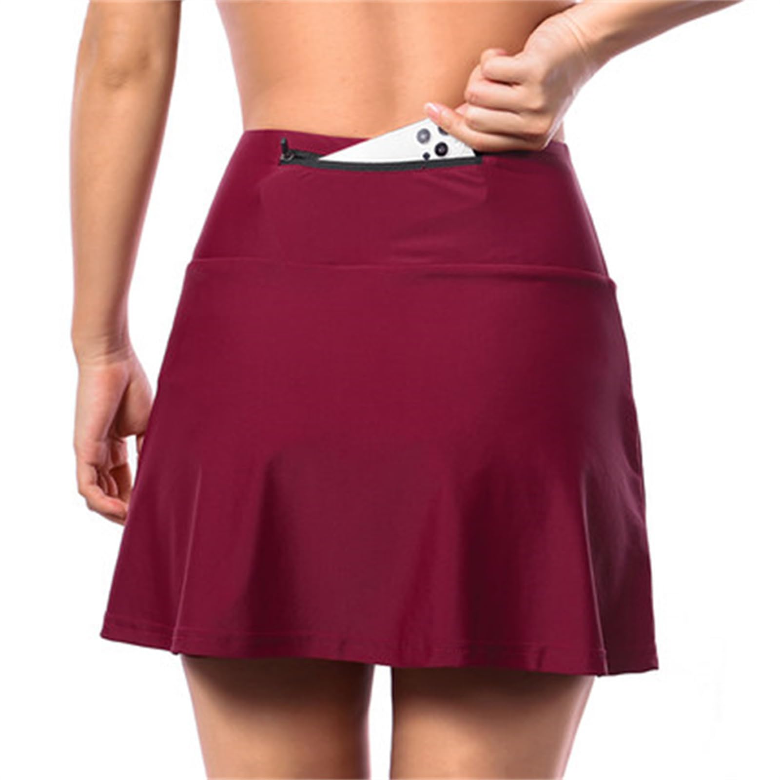 ARMAAN Jupe et Short de Cyclisme pour Femme Taille Haute avec Rembourrage en Gel 3D et Poches Jupe de Pantalon de vélo Respirante à séchage Rapide pour VTT véhicules de Route vélo Spinning