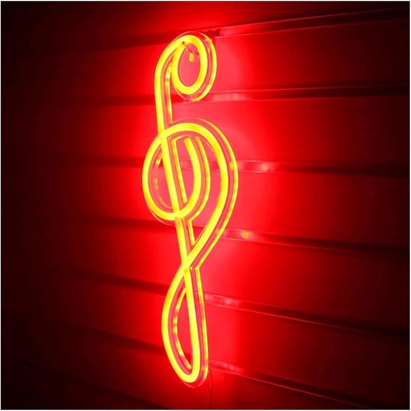 insegna luminosa al neon Lampada da parete a LED con insegna al neon a forma di nota musicale per la decorazione negozi e feste in camera letto
